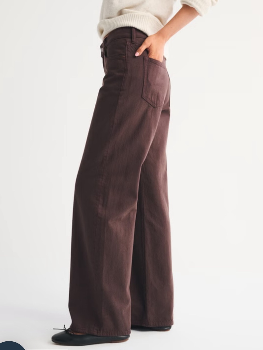 Abercrombie Low Rise Ultra Loose Brown Jeans size 28 - Picture 2 of 8